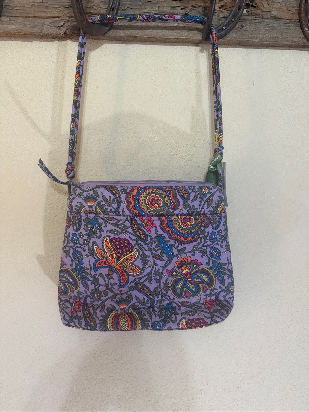 Vera Bradley Lavender Paisley Crossbody with Multicolor Accents